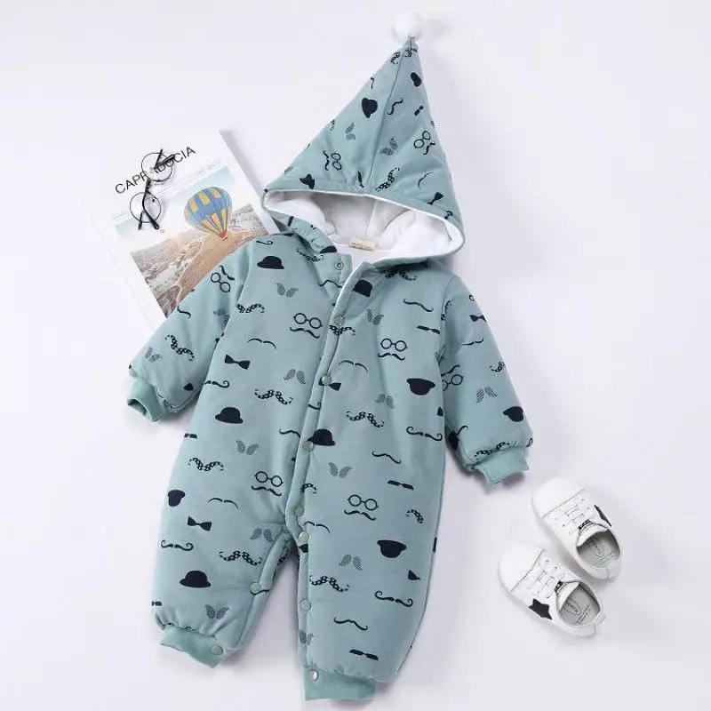 Зимние комбинезоны для маленьких мальчиков и девочек плотные теплые