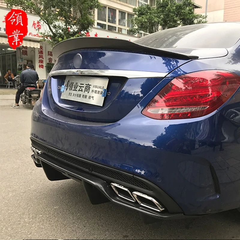 14-17 W205 C Class C180 C200 C220 C250 C300 C350 C400 C63 2Dr 4Dr дизайн psm углеродного волокна спойлер заднего крыла