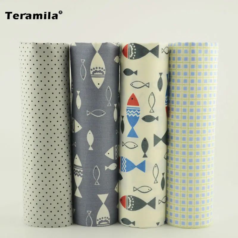 Лоскутная 4 цвета предрезка кусок метр ткань 100% хлопок плотный и мягкий домашний