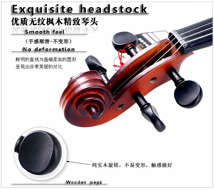 Полные разные размеры скрипка из цельного дерева музыкальные инструменты ручной