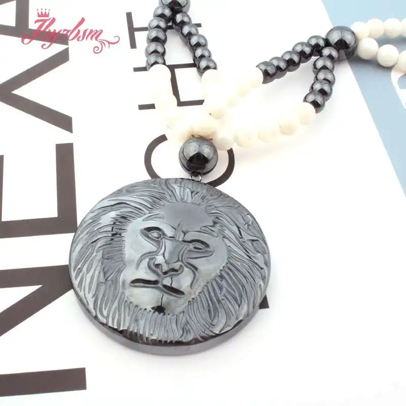 Круглые (без магнита) бусины 8 мм из гематита и натурального камня для этнического