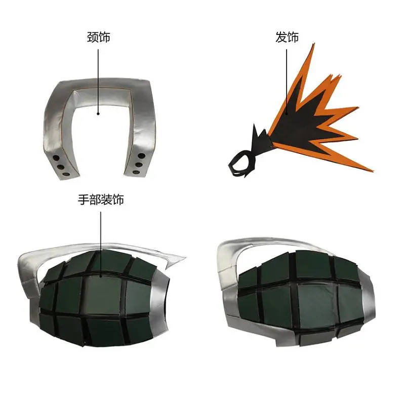 

[Customize]Anime Boku no MY HERO ACADEMIA Bakugou Katsuki Battle Uniform Cosplay Costume Halloween Party Suit For Men Outfit New