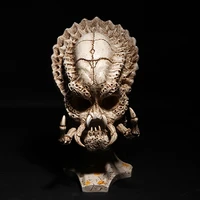 aliens vs predator statue diy painting albuginea skull film props figurine art sculpture resin artcraft home decoration r179