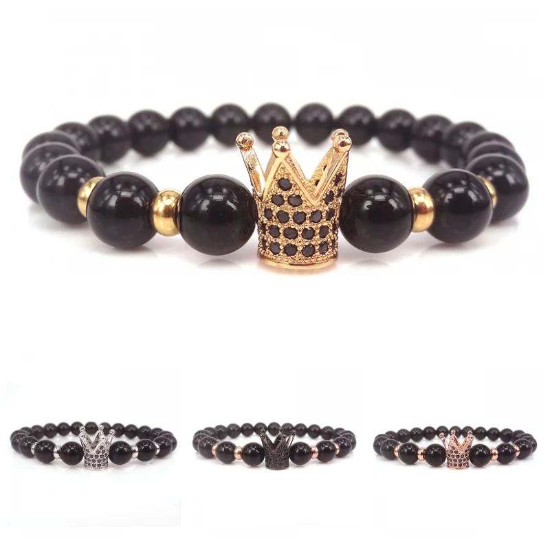 Новые амулеты для мужчин и женщин микро проложить черный CZ цирконий Золотой Цвет