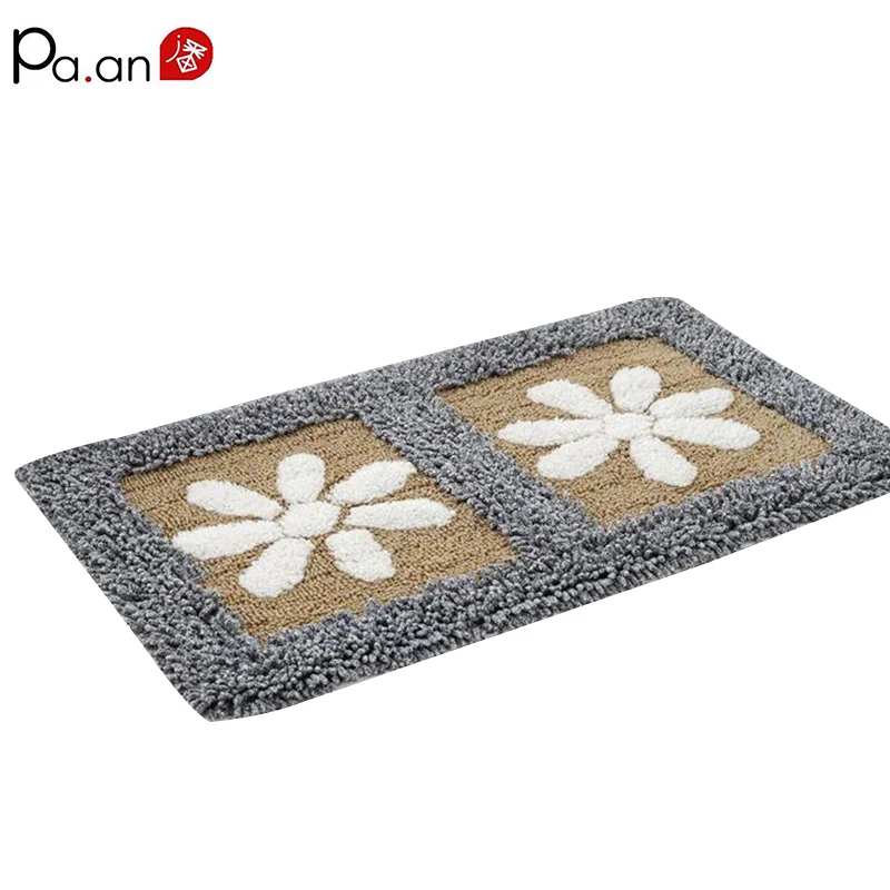 100% хлопок Пол двери коврик лепесток анти-слип мягкий синель вода абсорбирующие