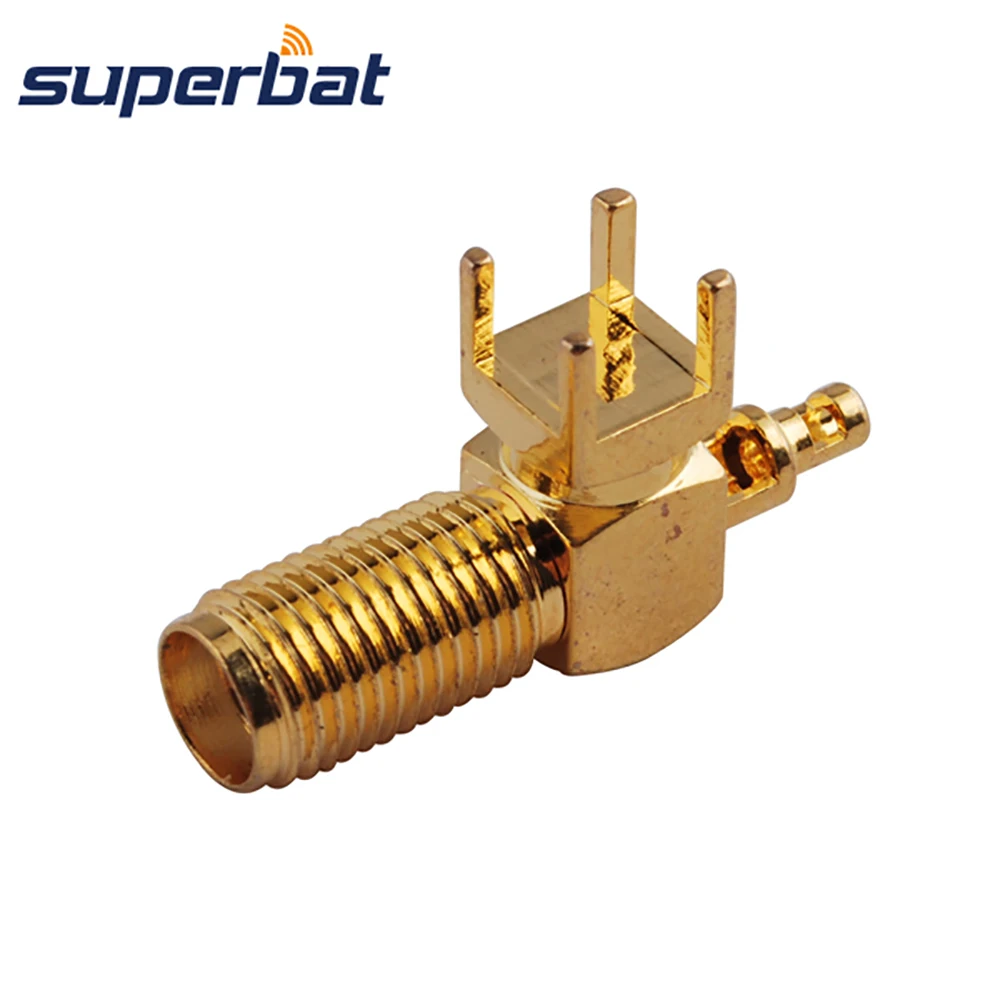 Superbat SMA сквозное отверстие перегородка прямоугольный монтаж печатной платы и