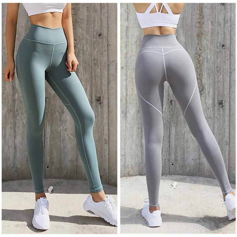Oyo Heart shape booties high waist gym leggings pink yoga pants sexy push up leggins sport women fitness tights activewear | Спорт и