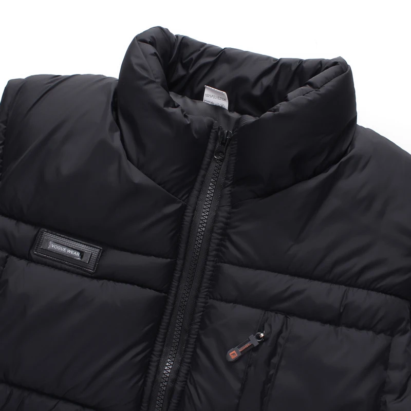 2019 New Winter Cotton Warm Vests For Men Stand Collar Multi-Pocket Sleeveless Jacket Male Black Thicken Waistcoat Mens WFY15 | Мужская