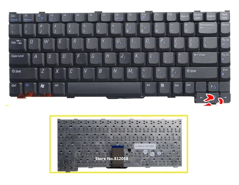 SSEA новая клавиатура для ноутбука с английской раскладкой DELL Inspiron 1200 2000 2200 110L 100L