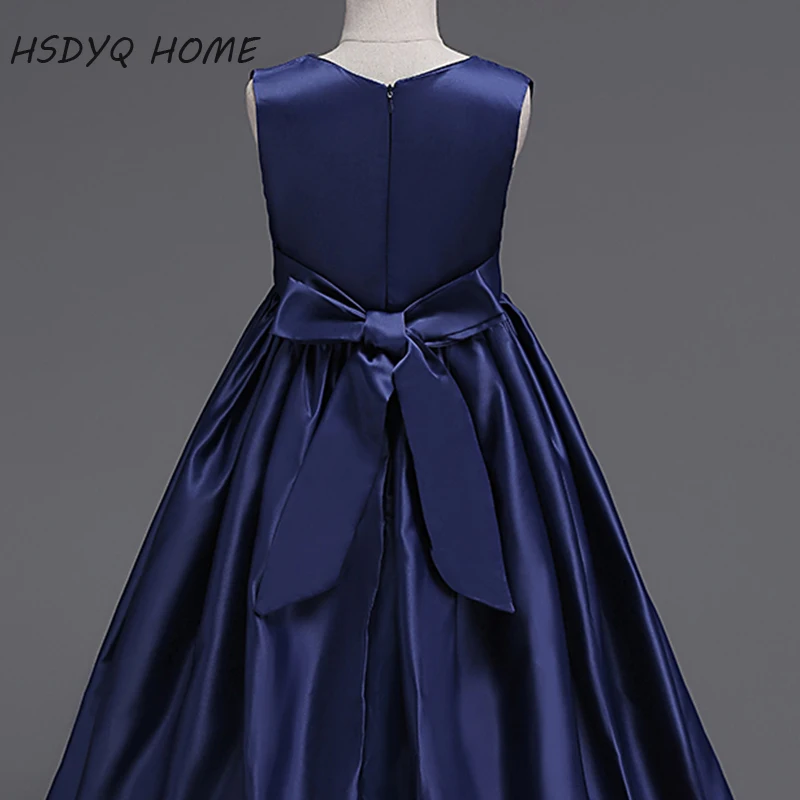 Простые платья с V-образным вырезом для девочек Новое поступление 2017 дешевые