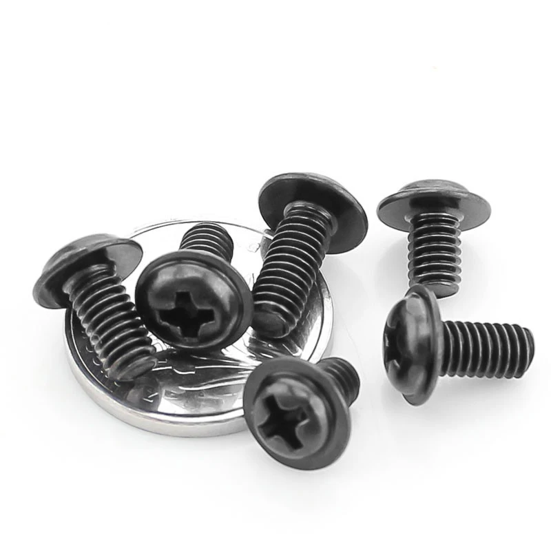 150PCS-M2*3/4/5/6/8/10/12 Black Round with a Screw / Tape Computer Comes | Обустройство дома