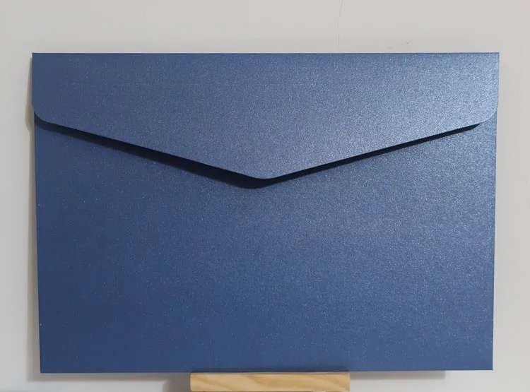 DarkBlue 25 шт 230x160 мм(9x6,2 дюймов) утолщенные перламутровые бумажные конверты цветные пригласительные подарочные конверты - Цвет: DarkBlue