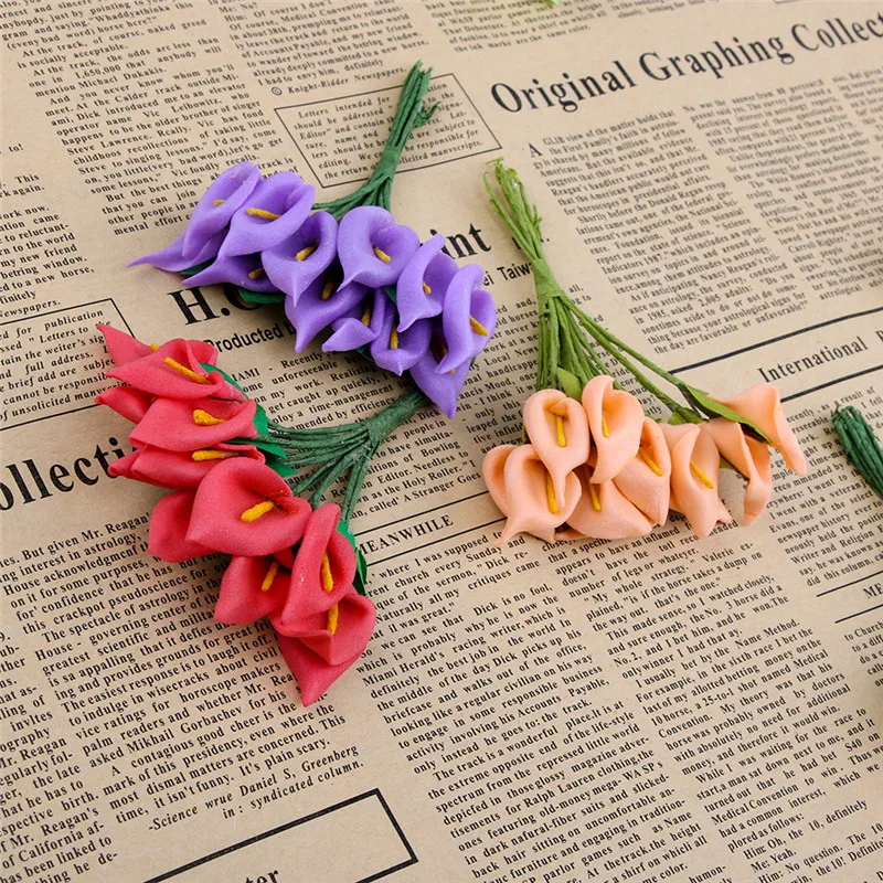 1 шт. мини пены Калла из искусственных цветов ручной работы свадебное оформление