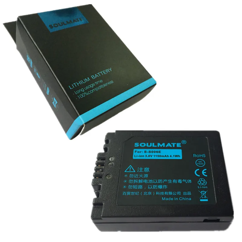 SOULMATL CGA-S006 литиевые батареи пакет CGR-S006E цифровой Камера Батарея S006E для цифрового