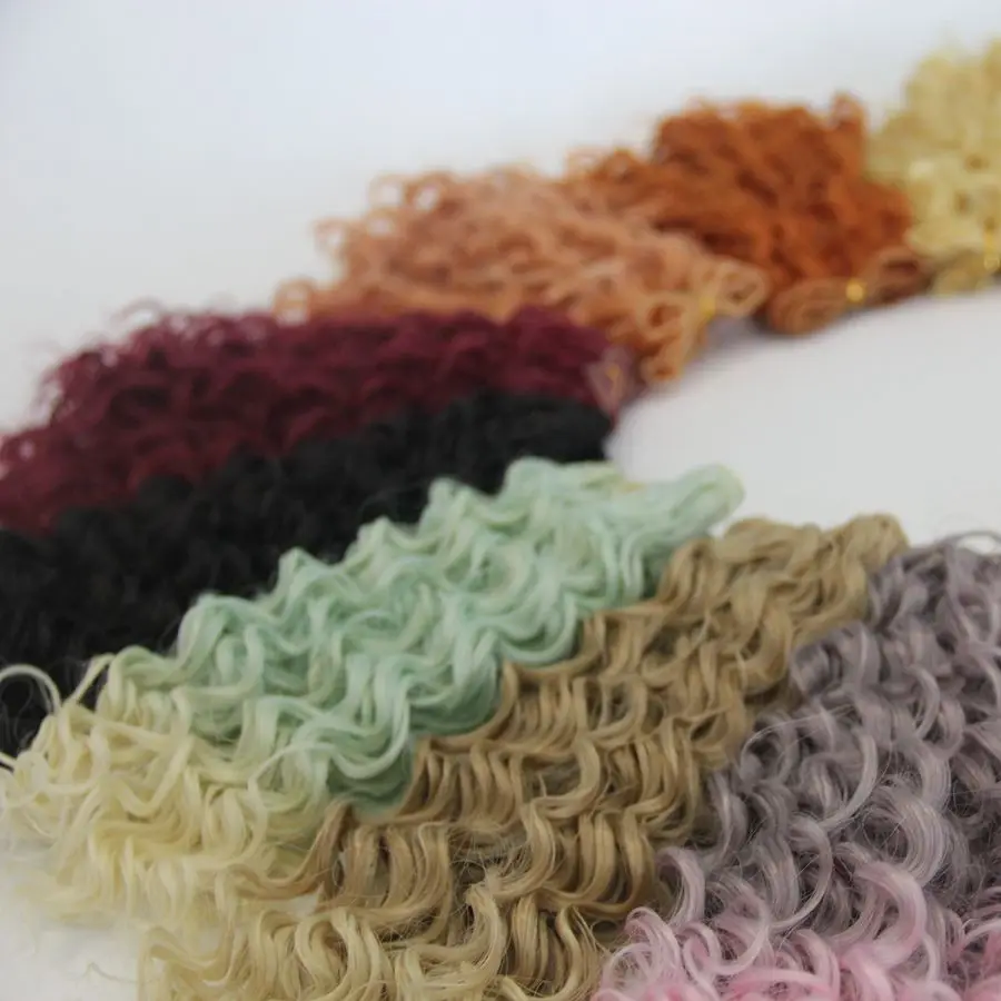 20 см кукла Gair для 1/3 1/4 1/6 BJD Diy натуральные волнистые куклы парики дерево молочный