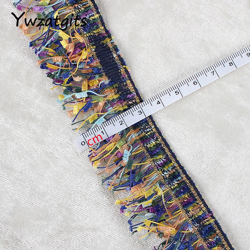 

Ywzatgits 2Yards/Lot Garment Fabric Tassel Lace Trim Ribbon For Dress Decor Sewing Material YX0401