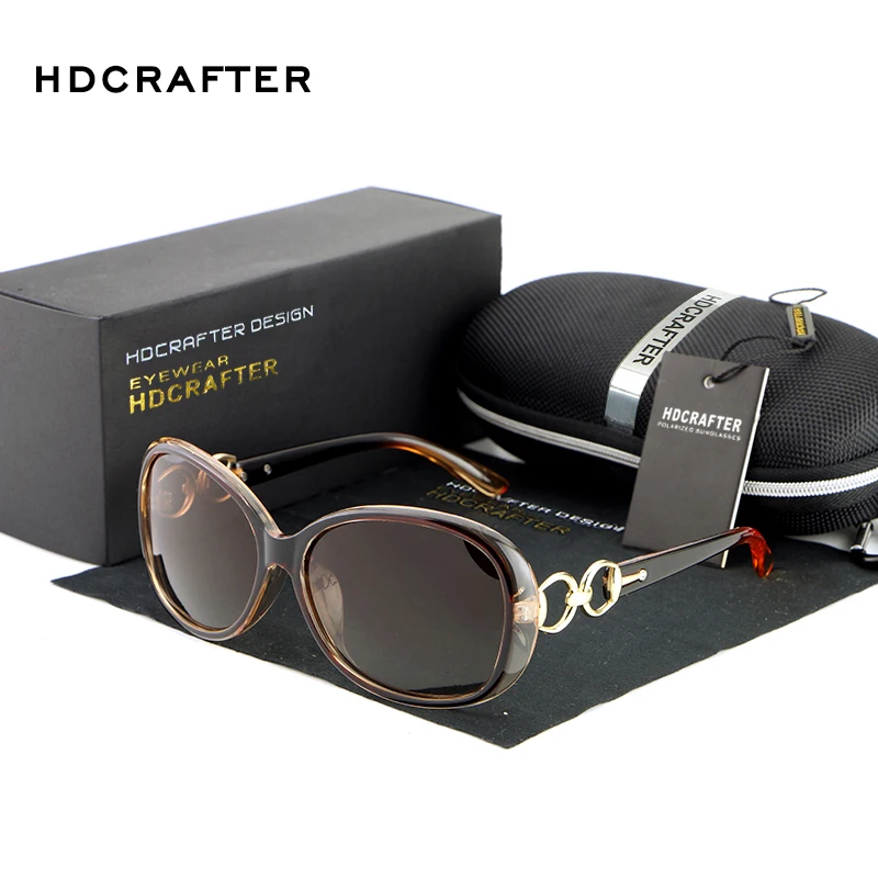 HDCRAFTER Women Sun Glasses Polarized Female Vintage Google Sunglasses for Black Purple Brown Sunglass gafas Oculos De Sol | Аксессуары