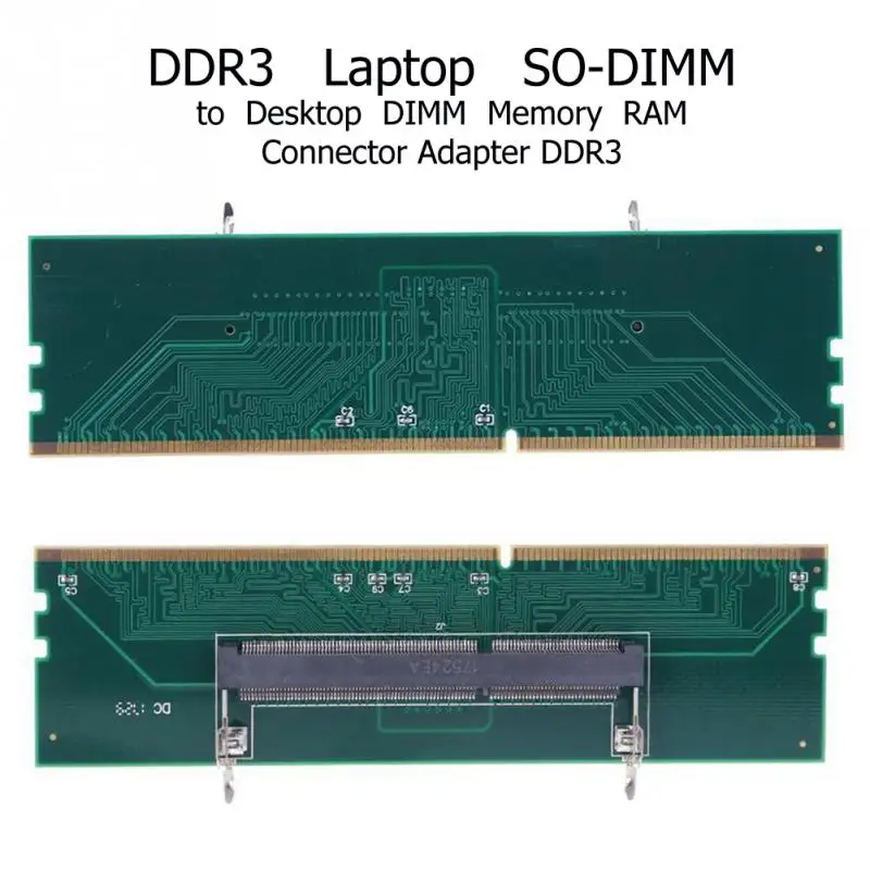 DDR3 так DIMM для настольных адаптер DIMM Разъем памяти адаптер RAM карты 240 до 204 P, комлпектующие компьютера аксессуара