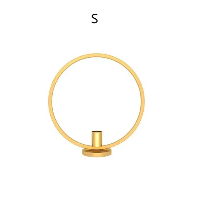 Gold-A-S Nordic Круглый Простой черный подсвечник украшения дома стол свеча ужин украшения Подсвечники - Цвет: Gold-A-S