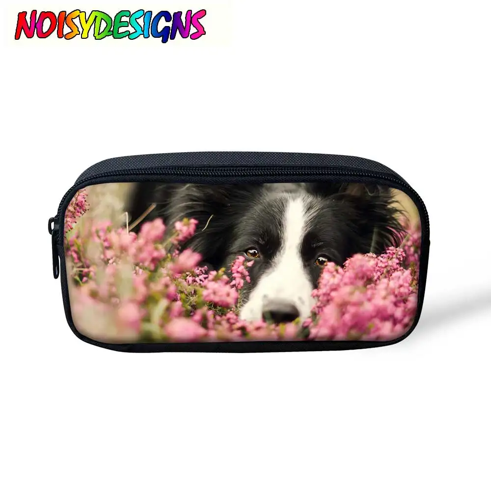 Пенал с рисунком собаки Border Collie школьный пенал для девочек и мальчиков Женская