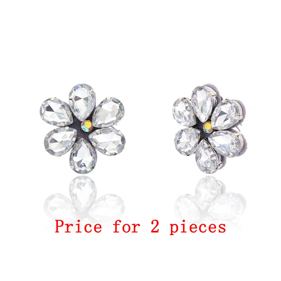H00529K1 IngeSight.Z 2 Piece Charm Acrylic Strass Crytal Shoe Decoration Women Anklet Shoe Clip Prom Fashion Jewelry Accessories Ornament - Окраска металла: H00529K1