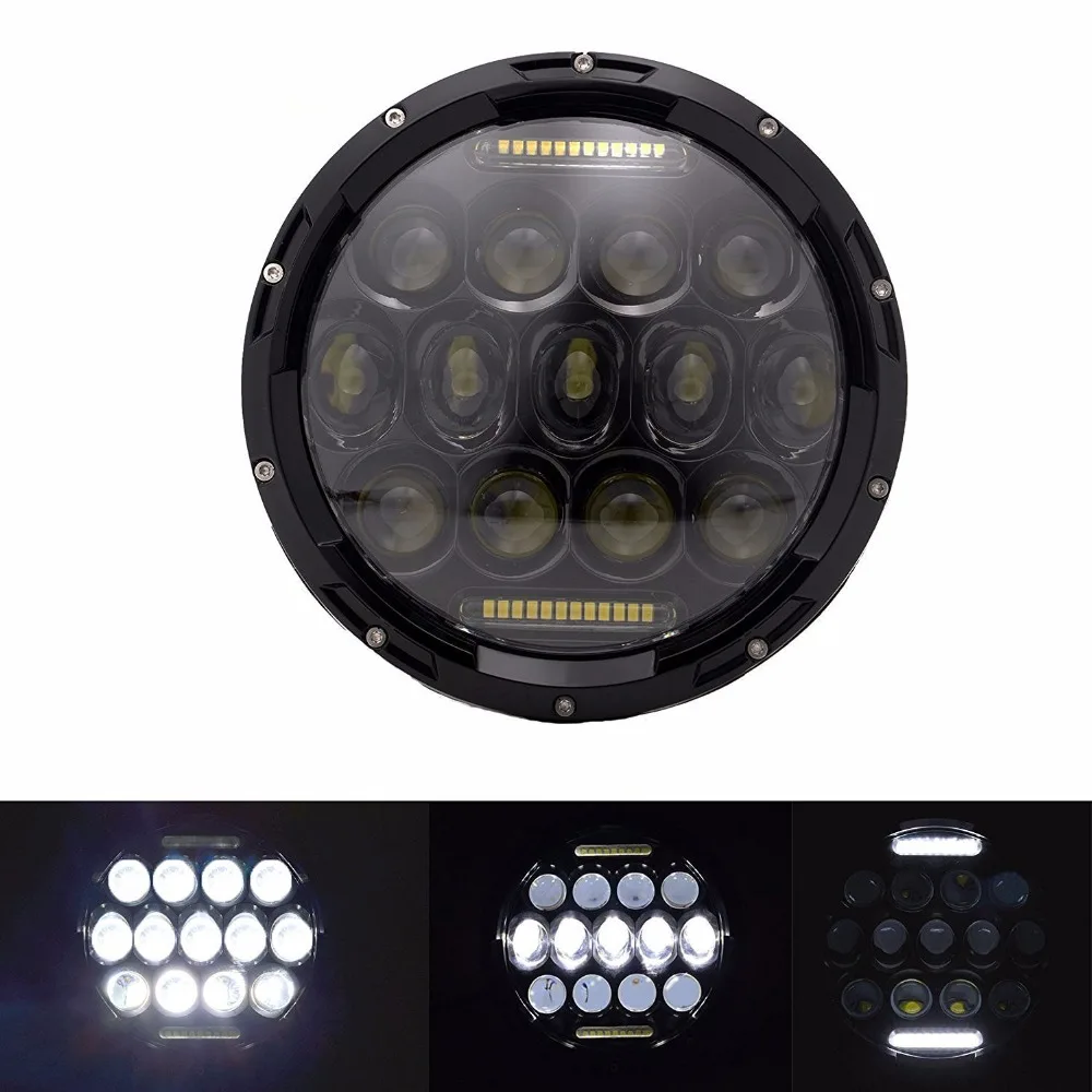

1pcs 7"Inch Round Led Headlights Fit for Wrangler JK TJ With Hi/lo beam