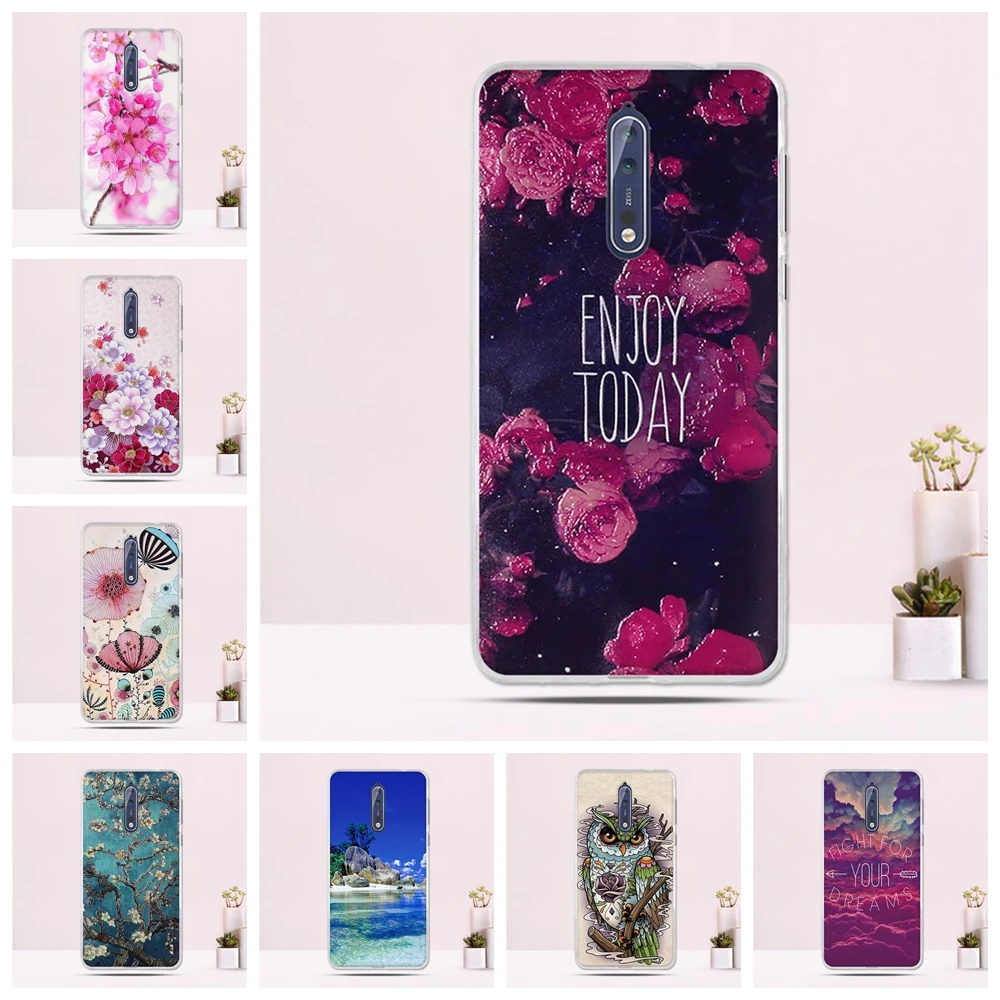 Чехлы для телефонов Nokia 8 чехол с 3D рельефным рисунком чехлы мягкий силиконовый из