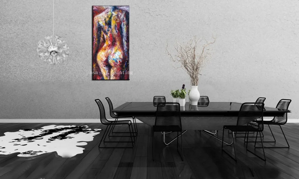 Ручная роспись высокое качество палитра ножей Золотая картина маслом на холсте