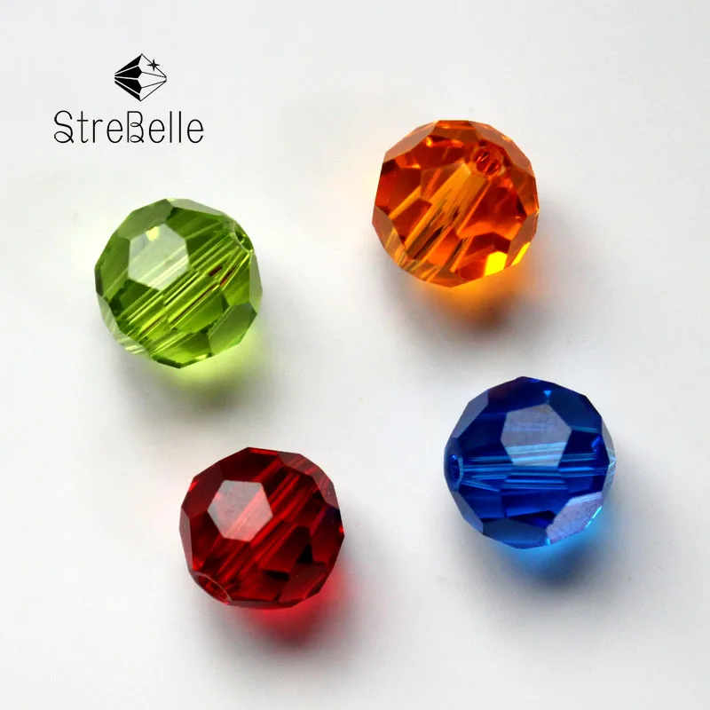 Factory Direct Wholesale 100pcs/Bag AAA2 32Fa Round Crystal Glass Bead 8MM Loose Beads AAA Grade for Jewelry Making 30 Colors|beaded watch band