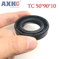 10pcsnbr shaft oil grease seal tc 509010 rubber covered double lip with garter springgasket of motorcycle part