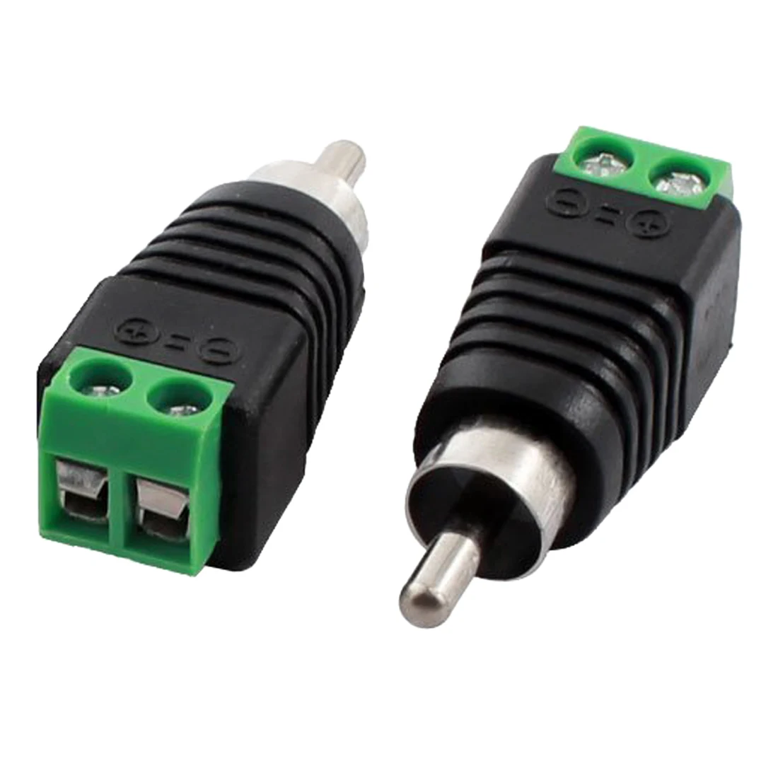 2 упаковки 4 шт. RCA штекер в AV разъем CCTV винтовой Balun черный и зеленый|plug rca|plug blackplug