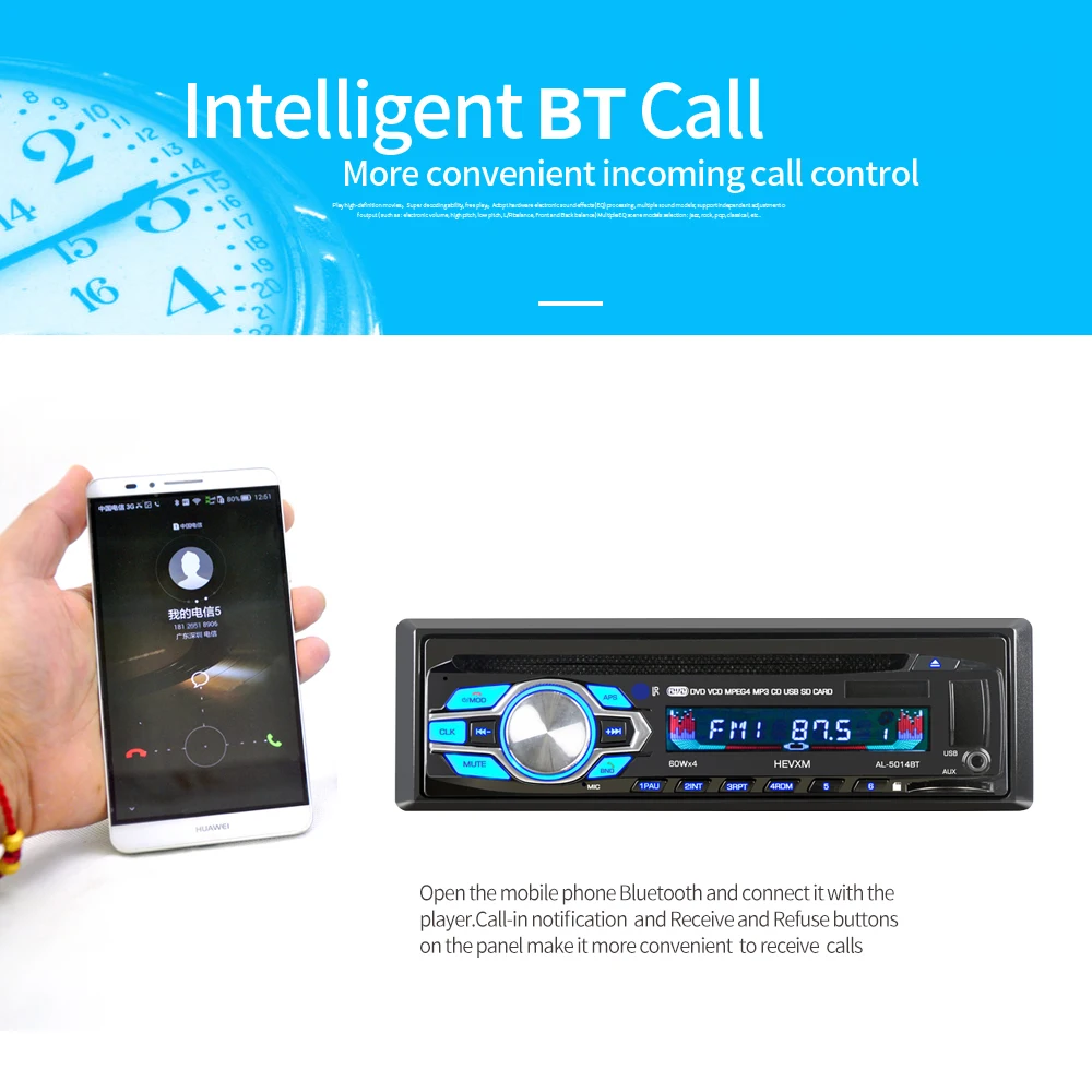 1 din 12 В автомобильный DVD CD-плееры автомобиля mp3 стерео Handfree Авто Радио BT аудио Радио 5014 автомобилей стиль Беспроводной Дистанционное управление