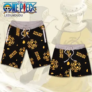 Аниме слитные брюки для мужчин и женщин, Luffy, забавные шорты Seabeach, костюмы для косплея, летние тренировочные брюки Trafalgar Law