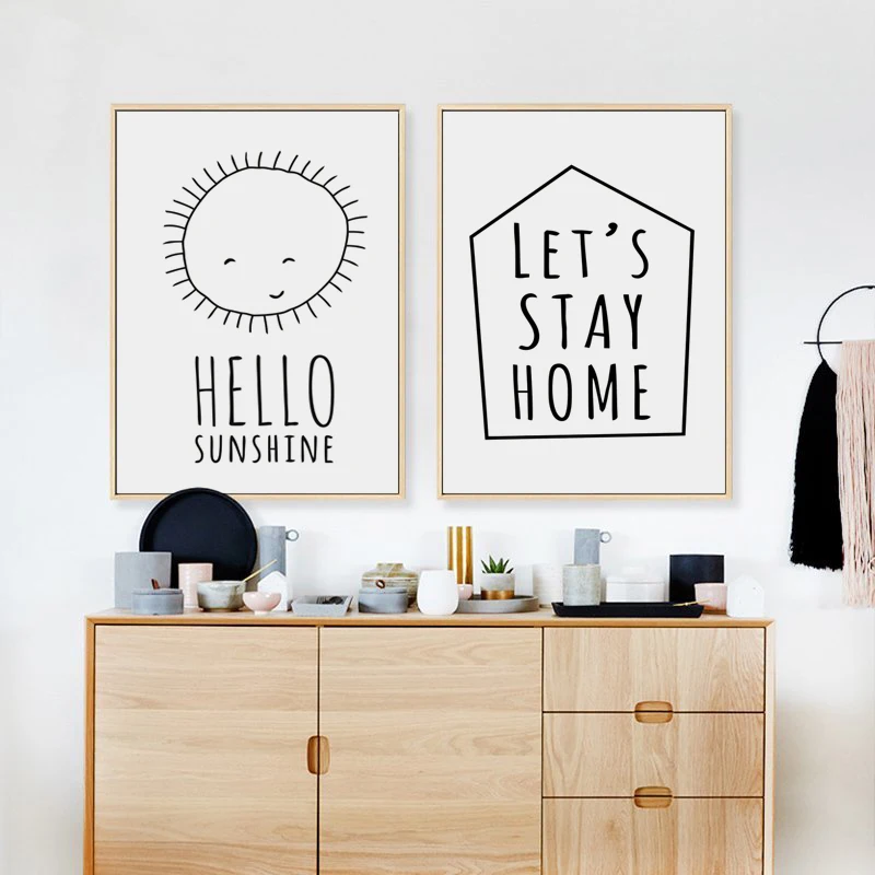 Элегантная поэтическая Скандинавская простая жизнь вдохновляющий холст