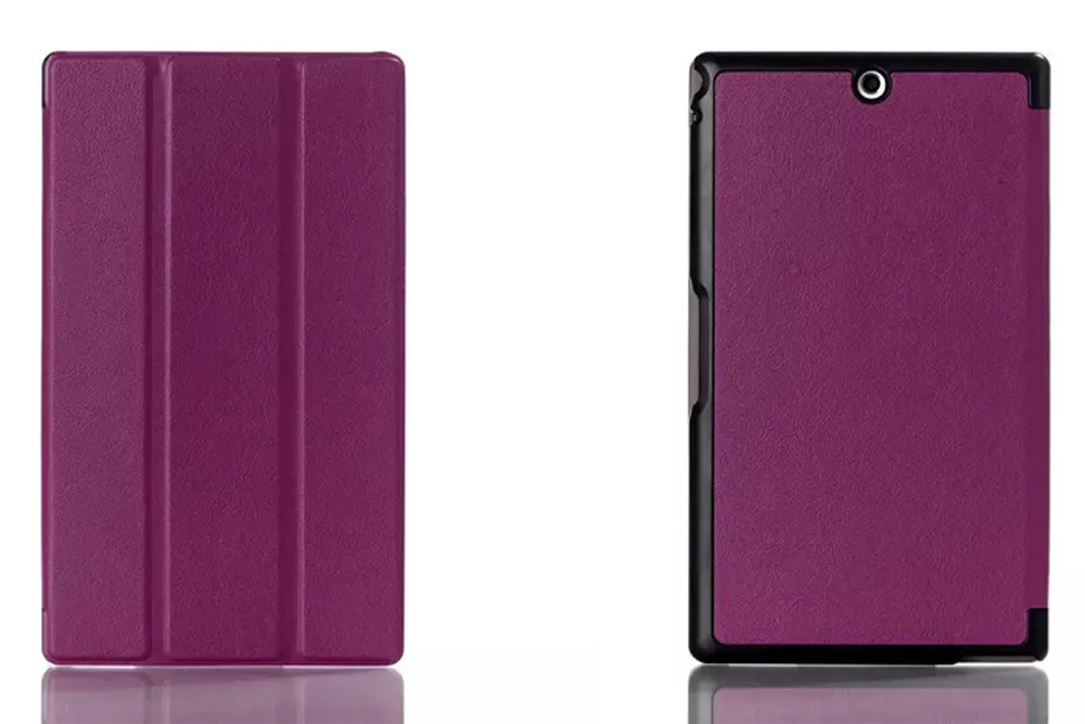 Тонкий Магнитный умный флип чехол с подставкой для сна кожаный Sony Xperia Z3 Tablet Compact