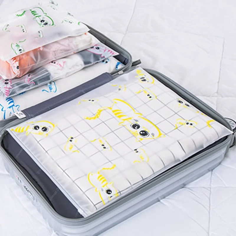 Fashion Cat Travel Transparent Cosmetic Bag t Zipper Luggage Partition Storage Bags for Clothes and Underwear Packing Organizer | Дом и сад
