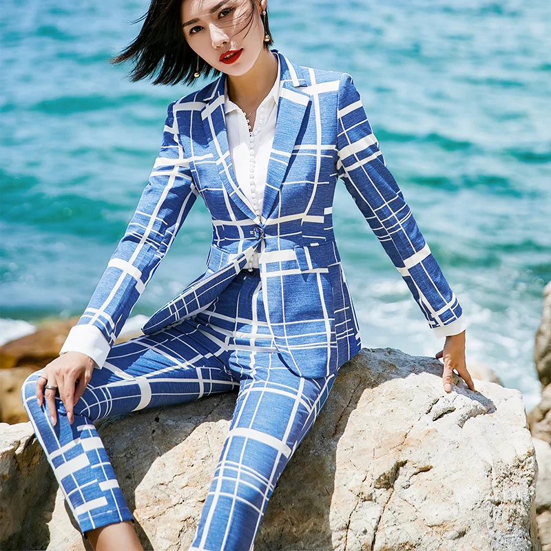 Lenshin комплект из 2 предметов гибкой ткани многоцветный официальный брючный