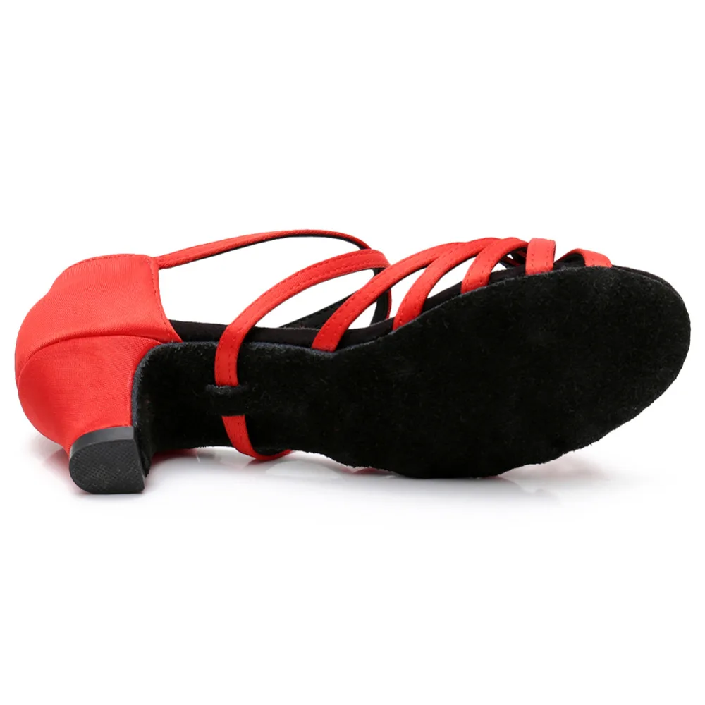 Latin Dance Shoes New Arrival Wholesale Girls Children Child Kids Ballroom Tango Salsa Low Heel Shoes High Quality More Colors
