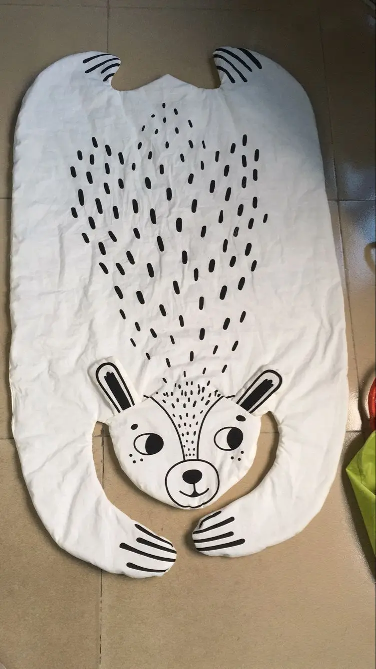 Новый INS Модный ребенок детский игровой коврик енот медведь одеяло тигр дети