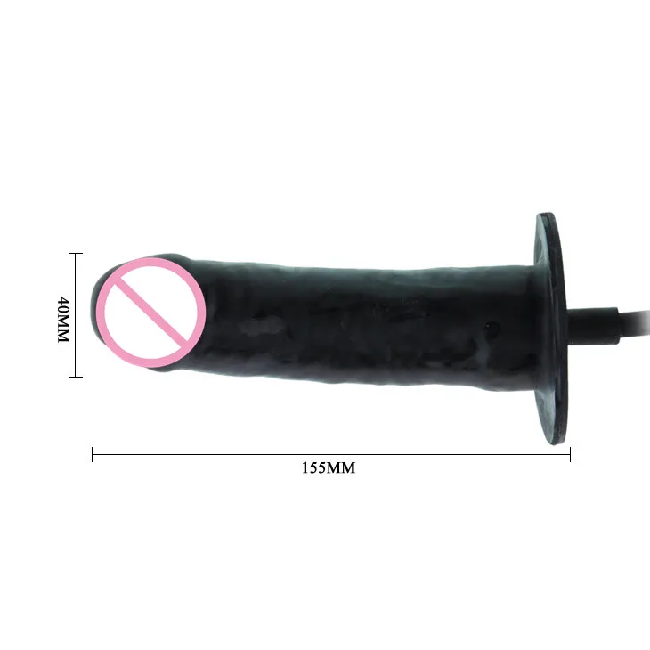 Взрослая мастурбация надувной вибрационный черный фаллоимитатор для женщин и