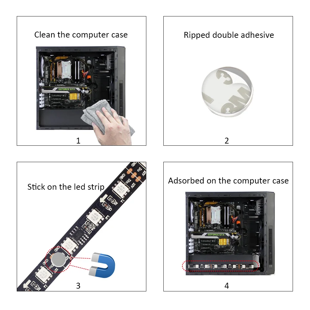 1 комплект шт 60 светодиодов DC12V Светодиодная лента 2811 WS2811 5050 полноцветная RGB