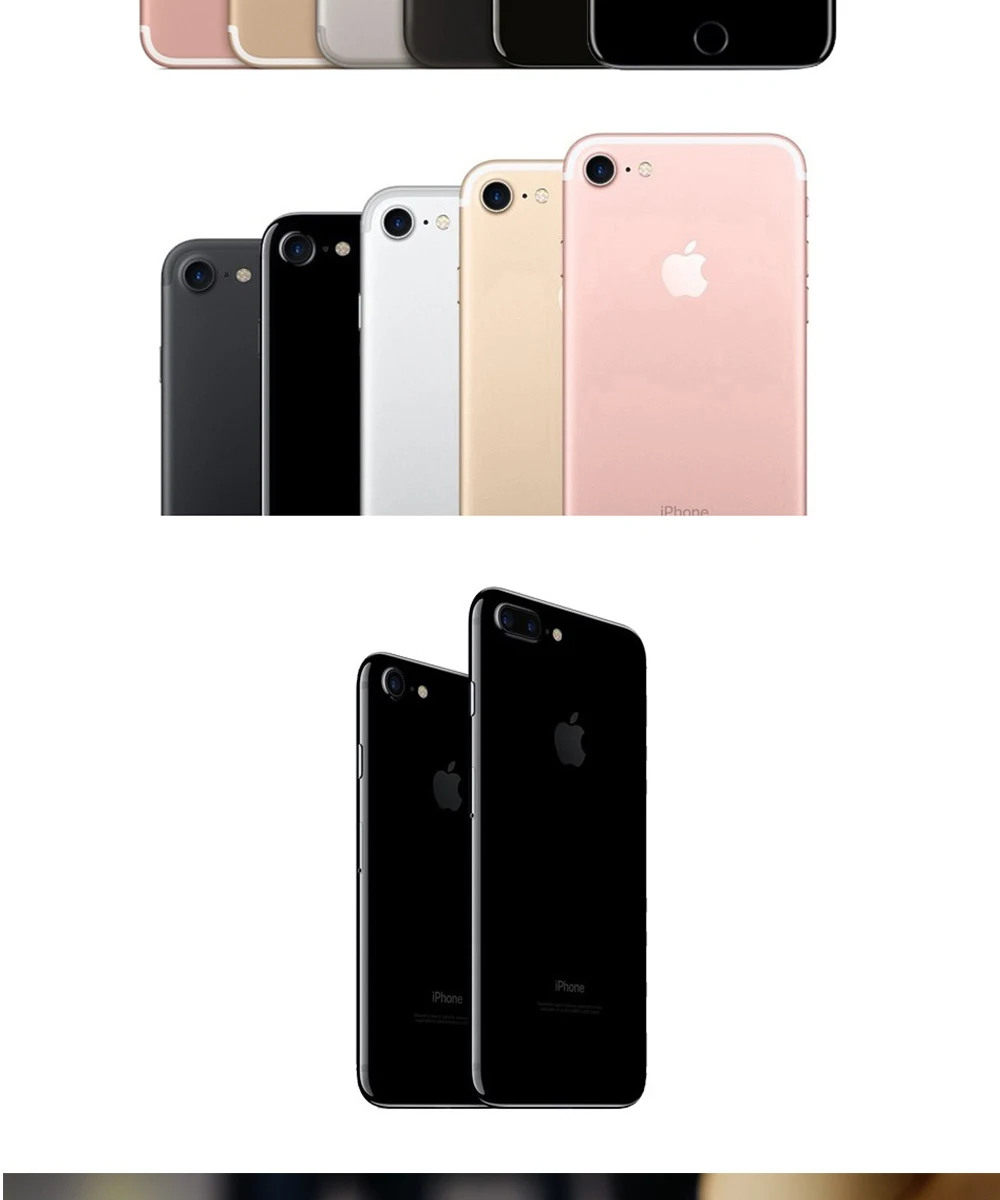 Разблокированный Apple iphone 7/7 plus 2 Гб ОЗУ 128 Гб ПЗУ телефон IOS10 LTE 12MP камера четырехъядерный смартфон с отпечатком пальца iphone 7/7 plus