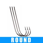 Рыболовный крючок FISH KING 3, Круглый, из высокоуглеродистой стали, размер 2-18