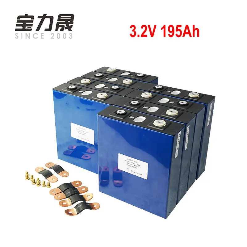 8 шт. 3 2 В 190Ah lifepo4 батарея 4000 цикл LFP литиевая Солнечная S 24v200ah ячейка не 100Ah для