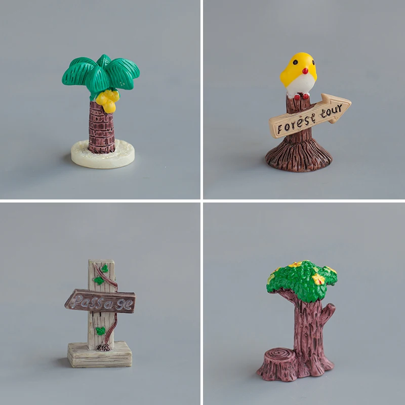 BAIUFOR миниатюрные фигурки дорожный знак и вывеска птицы Мини садовые суккуленты