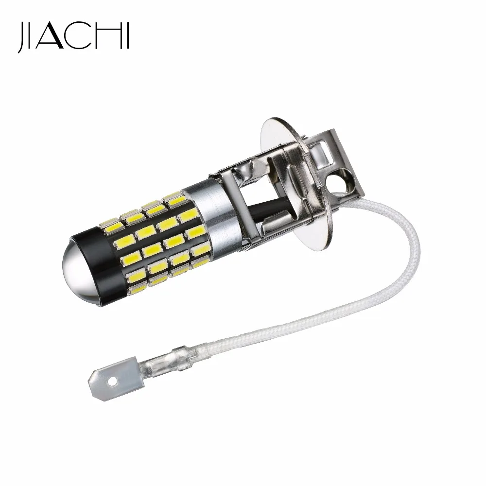 JIACHI 2PCS Car Accessories LED Fog Lamps H3 3014Chips 54SMD For Universal Day Running Lights DC 2-24V Super Bright White 6000K - купить по