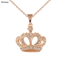 hot women fashion cute retro fashion retro jewelry noble personality gold color crown pendant best gift jewelry n1164
