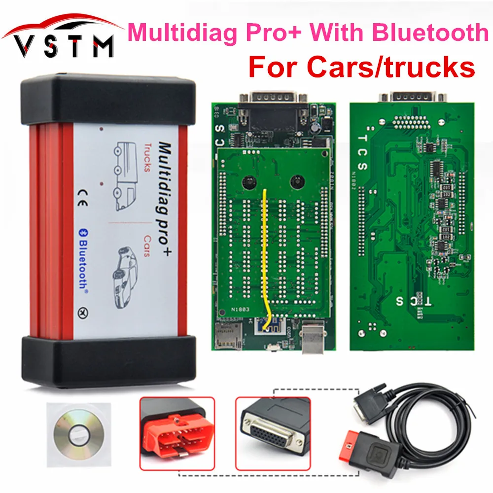 2019 Multidiag Pro + Bluetooth диагностический инструмент pro plus OBDII OBD2 сканер 2015.R3/2016.R1 версия