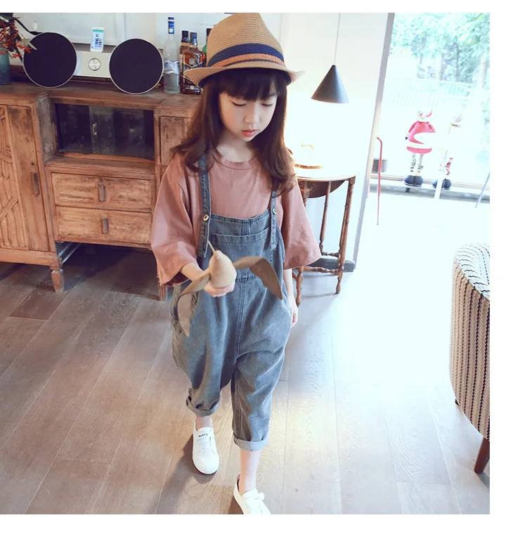 Spring Autumn Baby Boys Denim Calf-length Overalls Children Broken Hole Pants Girl Casual Jeans Infant | Детская одежда и обувь