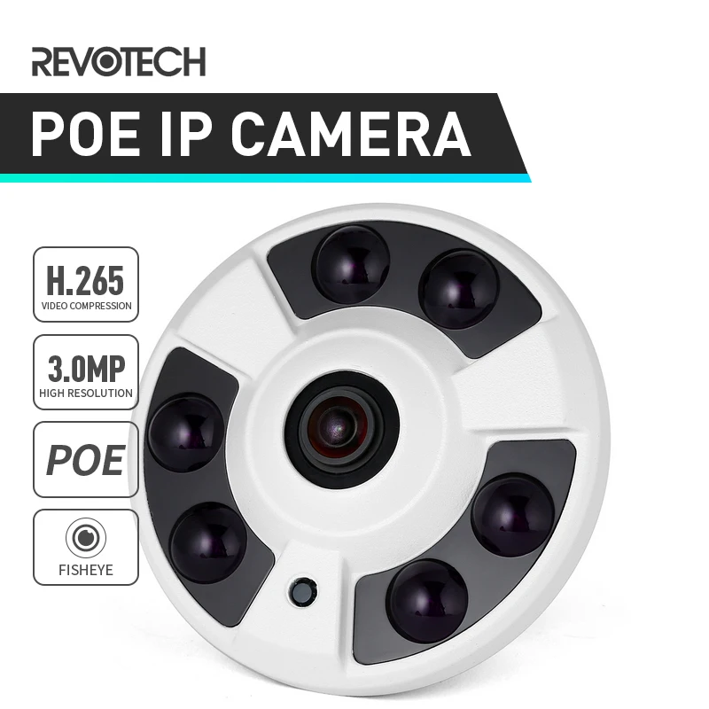 IP камера видеонаблюдения рыбий глаз 3 Мп 1296P / 1080P|Камеры видеонаблюдения| |